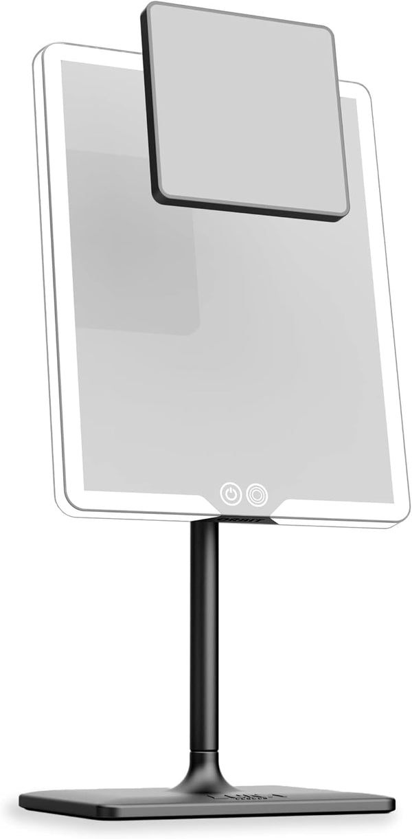 LED Vanity Mirror with Lights & 7X Magnification – Dimmable USB-C Rechargeable Tabletop Mirror