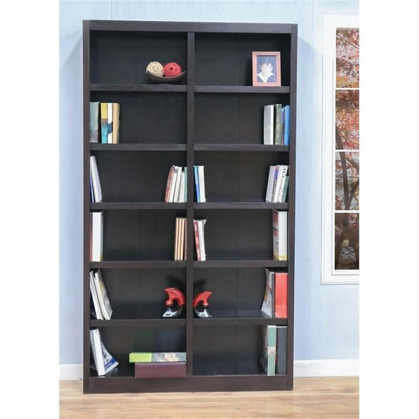 84" Tall Wood Bookcase Set of 2 – Espresso
