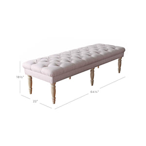 Large Tufted Upholstered Bench