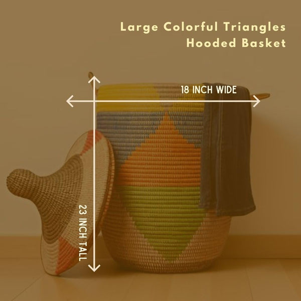 Wicker Laundry Basket with Hooded Lid
