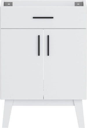 24-Inch Bathroom Vanity with Ceramic Sink & Soft-Close Cabinet
