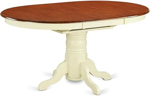 Oval Pedestal Dining Table with Butterfly Leaf
