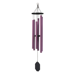 43-Inch Amish Handcrafted Wind Chime – Purple Aluminum