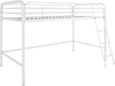 Junior Metal Loft Bed with Ladder & Guardrails – Twin & Full