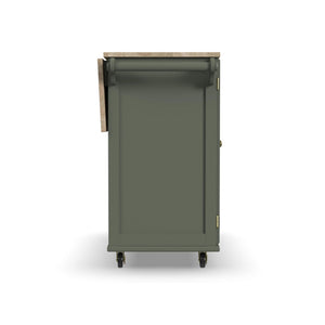 Rolling Kitchen Island Cart with Drop-Leaf Breakfast Bar