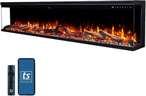 3-Sided Smart Electric Fireplace with WiFi & Heater