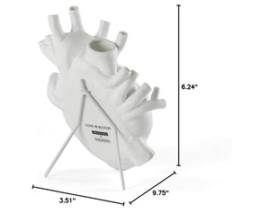 Heart-Shaped Porcelain Wall Vase