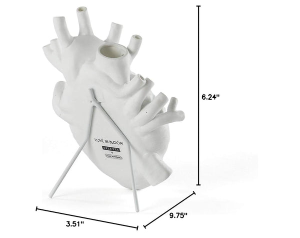 Heart-Shaped Porcelain Wall Vase