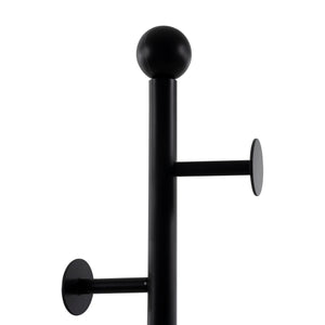 Freestanding Coat Rack with Table & 6 Hooks