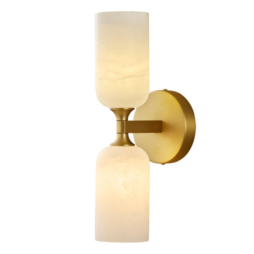 Alabaster Wall Sconce – Natural Marble, 14 Inch