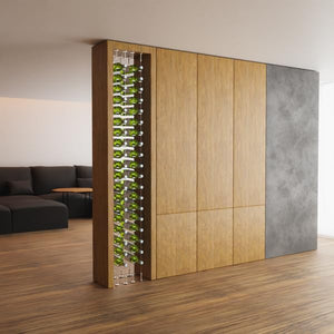 Floor-to-Ceiling Cable Wine Rack – 20-Bottle Freestanding Storage