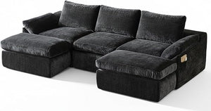 U-Shaped Modular Sectional Sofa – Deep Seat Cloud Couch