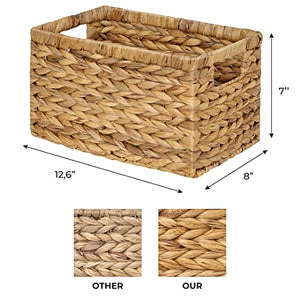 Water Hyacinth Storage Baskets Set of 6
