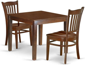 Square Dining Table Set with Chairs – Solid Wood, 3 & 5 Piece