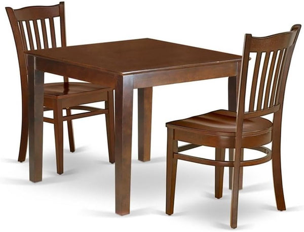 Square Dining Table Set with Chairs – Solid Wood, 3 & 5 Piece