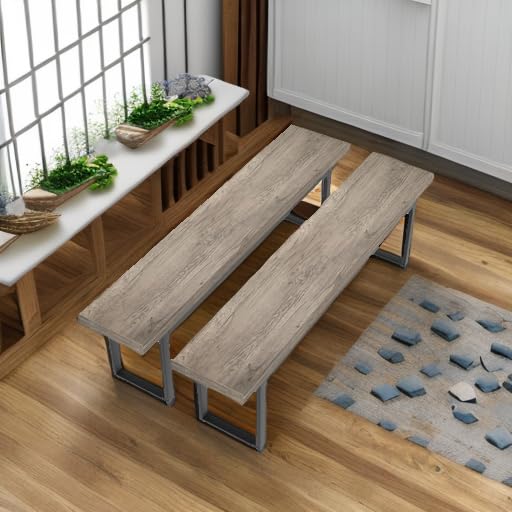 Dining Bench Set of 2 – Farmhouse Kitchen & Bedroom Bench