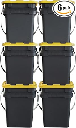 Heavy Duty Stackable Storage Bins with Lids – 5 & 12 Gallon