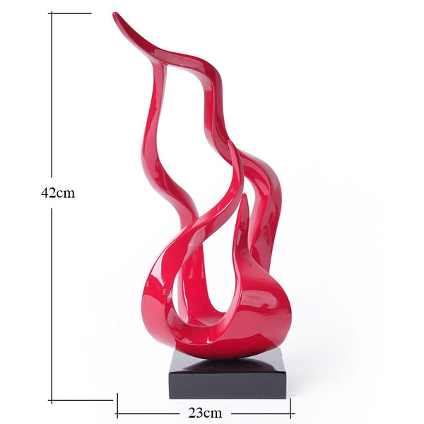 Abstract Holy Flame Figurine Statue — Resin Art Decor, 16.5 Inch