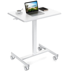 Mobile Height-Adjustable Standing Desk with Wheels