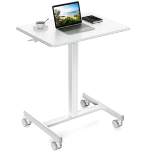 Mobile Height-Adjustable Standing Desk with Wheels