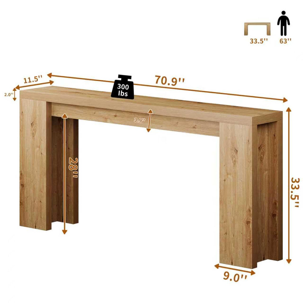 70.9" Extra Long Console Table – Farmhouse Entryway & Sofa Table