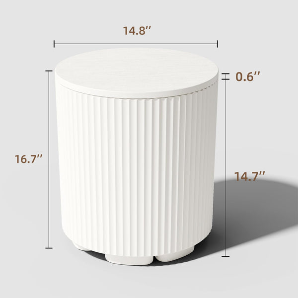 Outdoor Cooler Side Table with Removable Lid and Storage