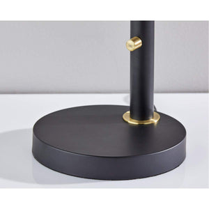 Mid-Century Adjustable Desk & Pendant Lamp – Black & Antique Brass