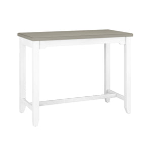 Farmhouse Counter Height Dining Table – Distressed Gray & Sea White