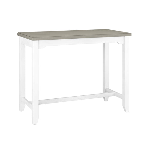 Farmhouse Counter Height Dining Table – Distressed Gray & Sea White