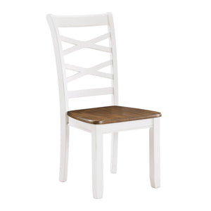 7-Piece Farmhouse Dining Table Set with 6 Cross Back Chairs