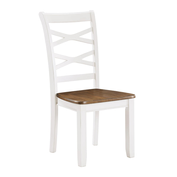 7-Piece Farmhouse Dining Table Set with 6 Cross Back Chairs
