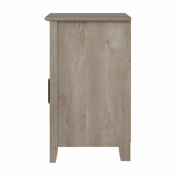 Small Storage Cabinet with Door – Washed Gray Engineered Wood