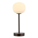 Rechargeable Cordless LED Table Lamp with Frosted Glass Globe