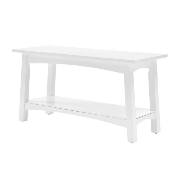 Solid Wood Entryway Bench with Storage Shelf