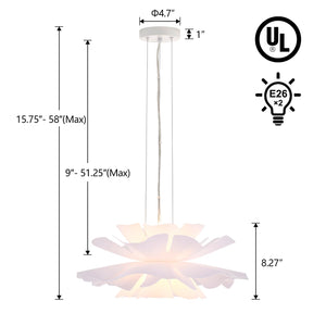 Floral Pendant Light – 2-Light Modern Chandelier