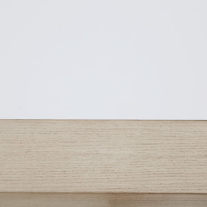 Contemporary Dining Table with Acrylic Insert, White & Beige
