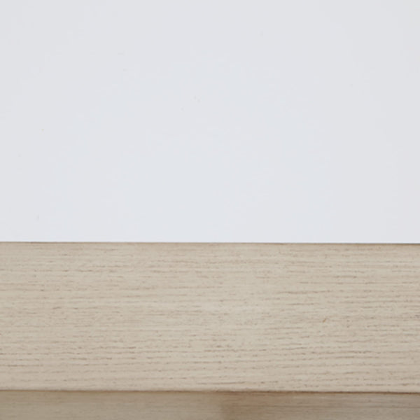 Contemporary Dining Table with Acrylic Insert, White & Beige