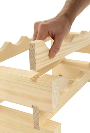 216-Bottle Freestanding Wood Wine Rack