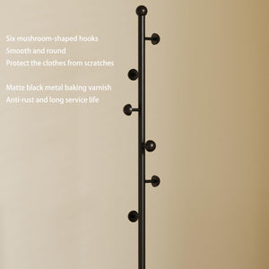 Metal Coat Rack with Marble Base & Storage Tray