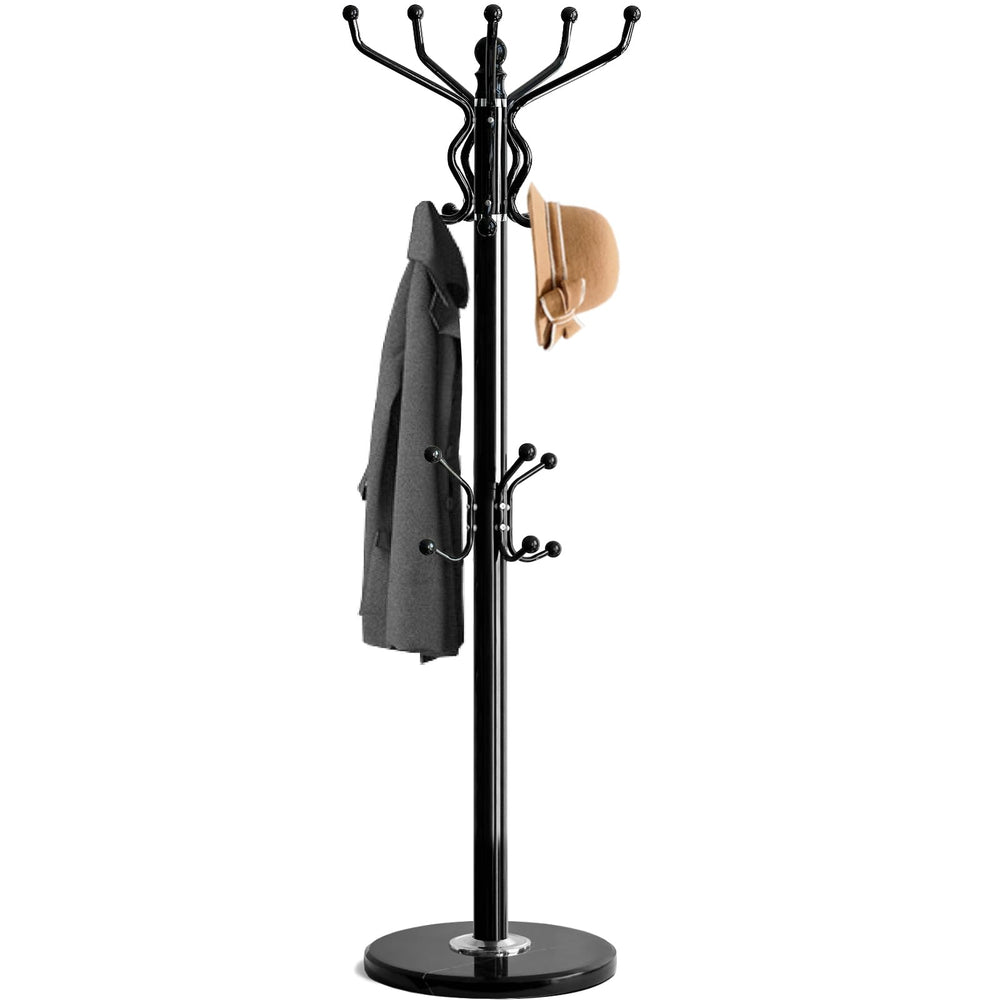 Freestanding Coat Rack with Marble Base