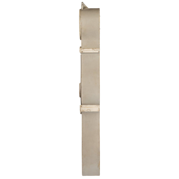 Distressed Grey Wood Grandfather Wall Clock