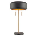 Industrial 2-Light Table Lamp with Dual Pull Chain