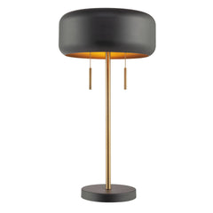Industrial 2-Light Table Lamp with Dual Pull Chain