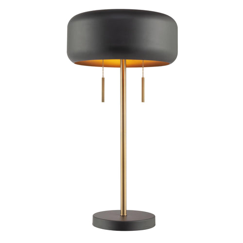 Industrial 2-Light Table Lamp with Dual Pull Chain