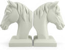 Horse Head Bookends Set – Vintage Resin Book Ends for Shelves