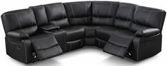 L-Shaped Recliner Sectional Sofa with Cup Holders & Storage