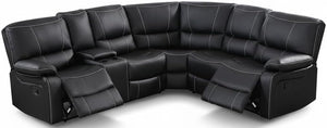 L-Shaped Recliner Sectional Sofa with Cup Holders & Storage