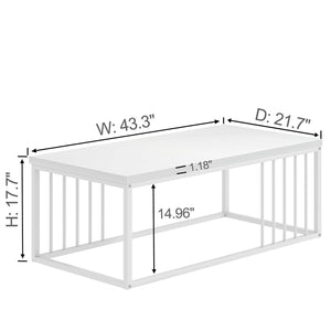 Modern Industrial Coffee Table with Metal Frame