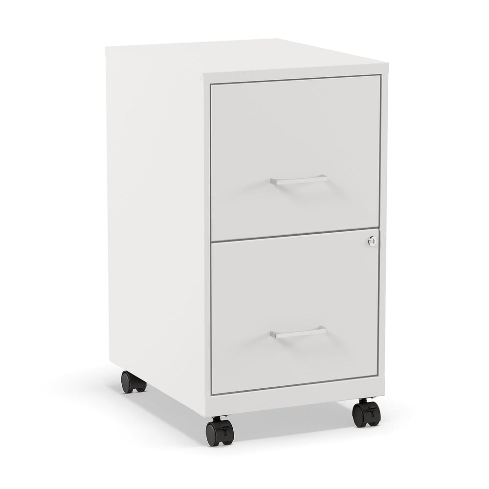 2-Drawer Lockable Metal Vertical File Cabinet with Casters