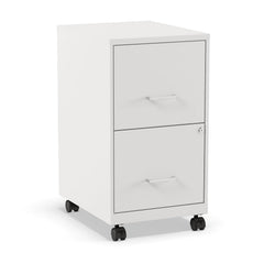 2-Drawer Lockable Metal Vertical File Cabinet with Casters